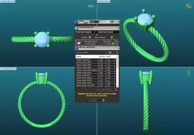 Spiral Engagement Ring With Diamond 2