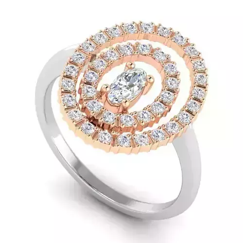 Oval Shaped Engagement Ring With Diamonds 5