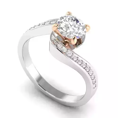Spiral Engagement Ring With Diamonds 22