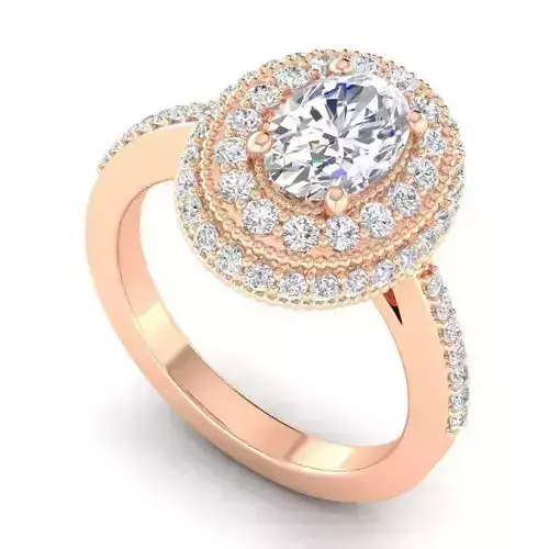 Oval Shaped Engagement Ring With Diamonds 6