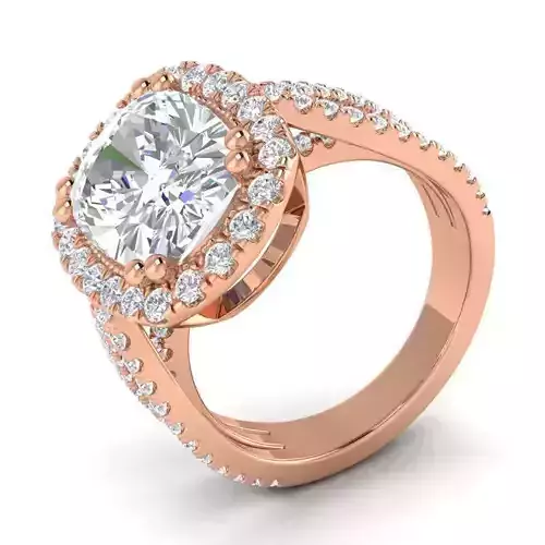 Oval Shaped Engagement Ring With Diamonds 9