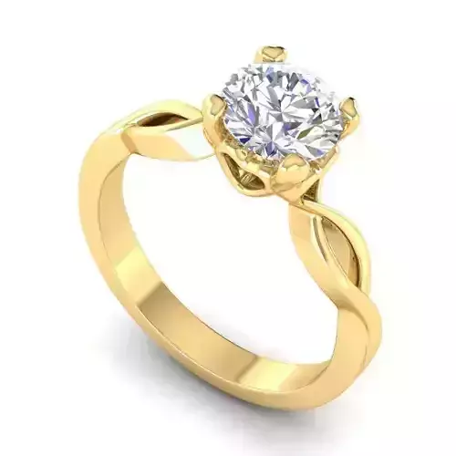 Spiral Engagement Ring With Diamond 8