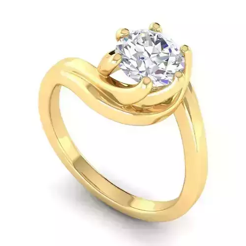 Spiral Engagement Ring With Diamond 9