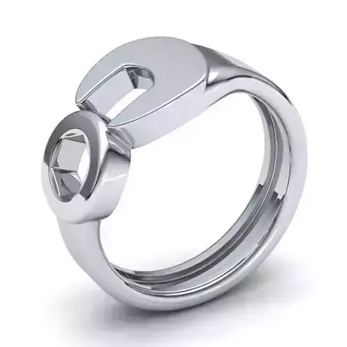 Wrench shape Engagement Ring