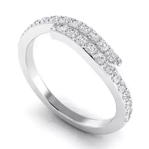 Spiral Shaped Engagement Ring With Diamonds 14