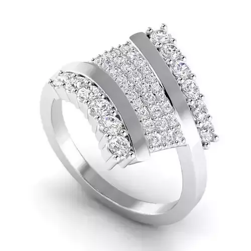 Spiral Shaped Engagement Ring With Diamonds 18
