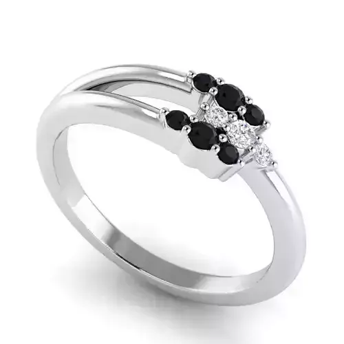 Engagement Ring With Black Diamonds 3