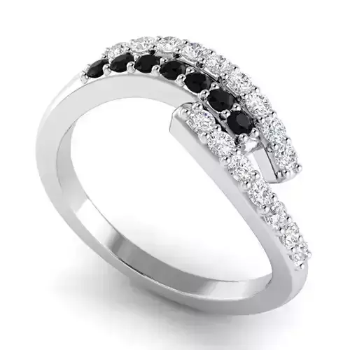 Spiral Shaped Engagement Ring With Diamonds 19