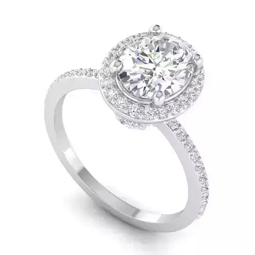 Oval Shaped Engagement Ring With Diamonds 10