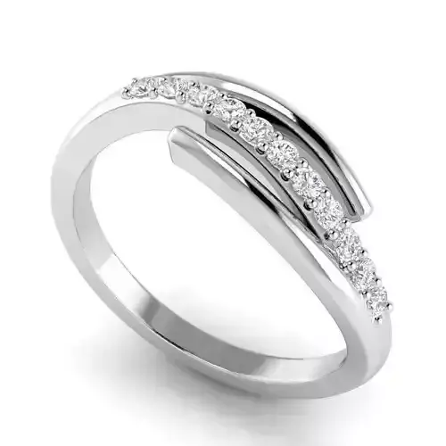 Spiral Shaped Engagement Ring With Diamonds 20