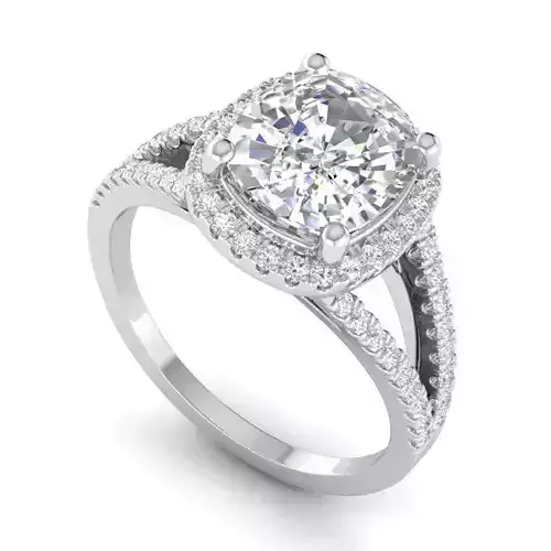 Oval Shaped Engagement Ring With Diamonds 11