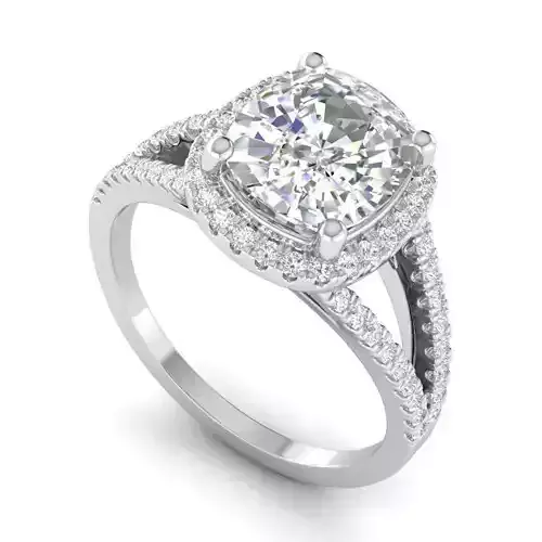 Oval Shaped Engagement Ring With Diamonds 12