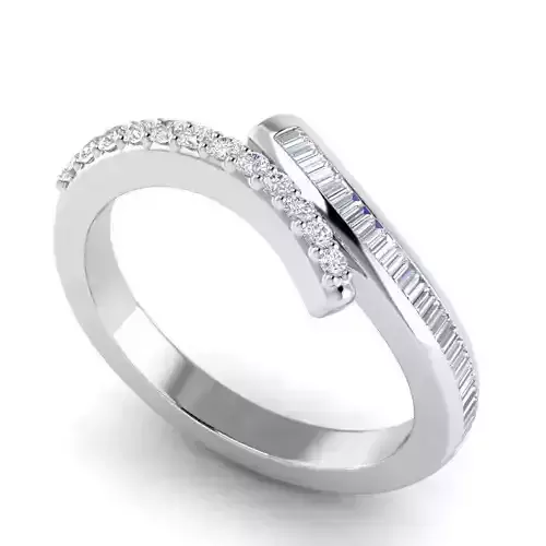 Spiral Shaped Engagement Ring With Diamonds 21