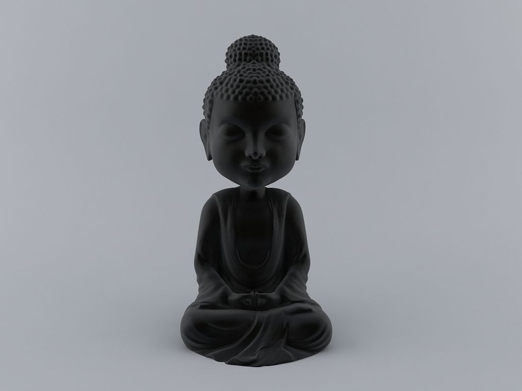 Little Buddha 3D Print Ready Model 3D print model_2