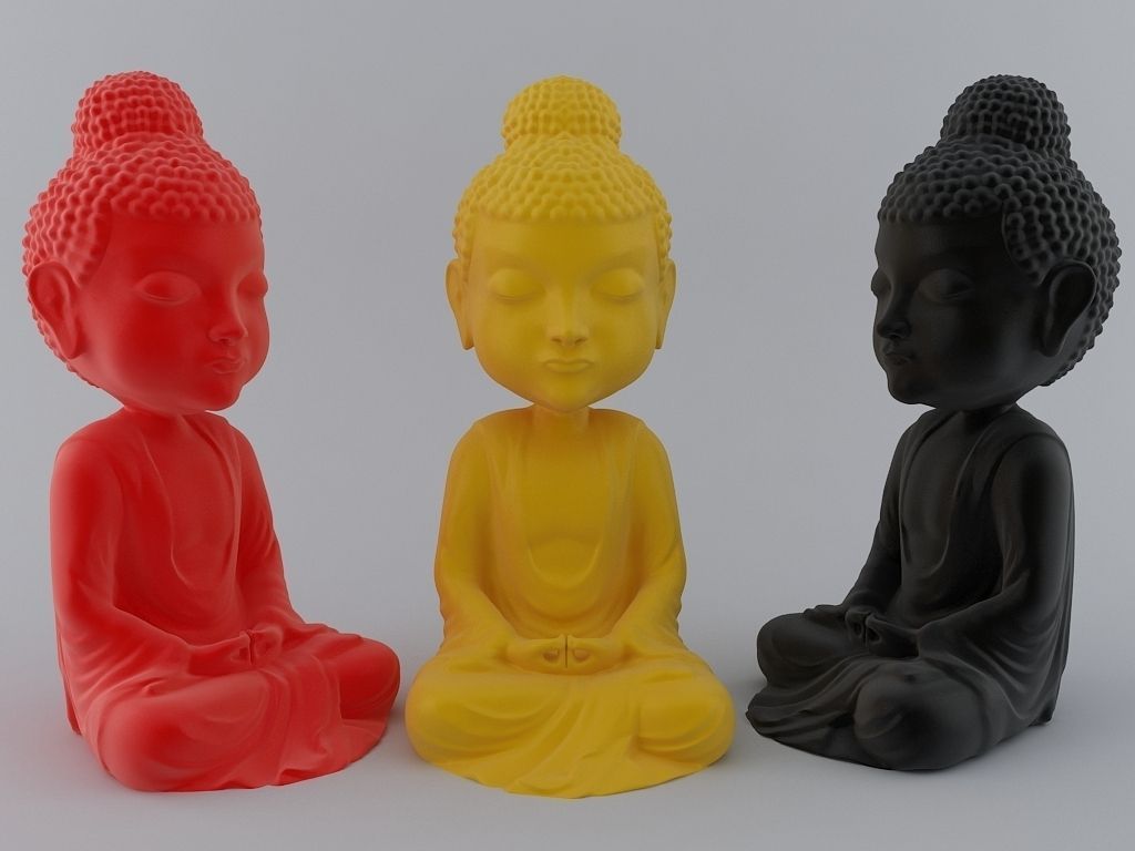 Little Buddha 3D Print Ready Model 3D print model_1