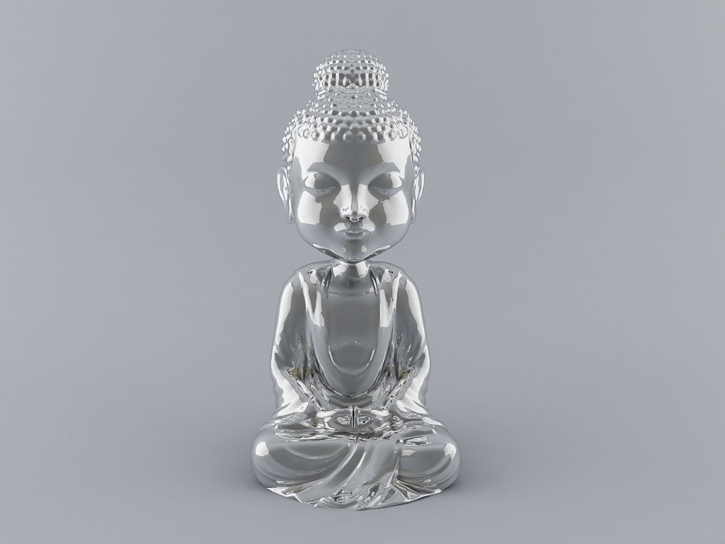 Little Buddha 3D Print Ready Model 3D print model_6