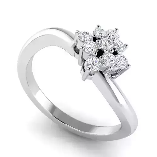 Distorted engagement ring RG 111 3D print model