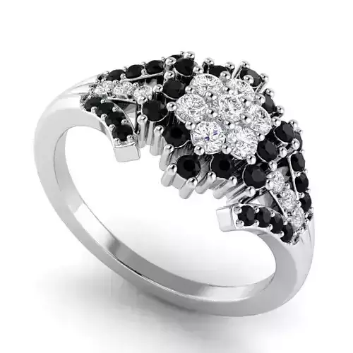 White flower ring RG 098 b