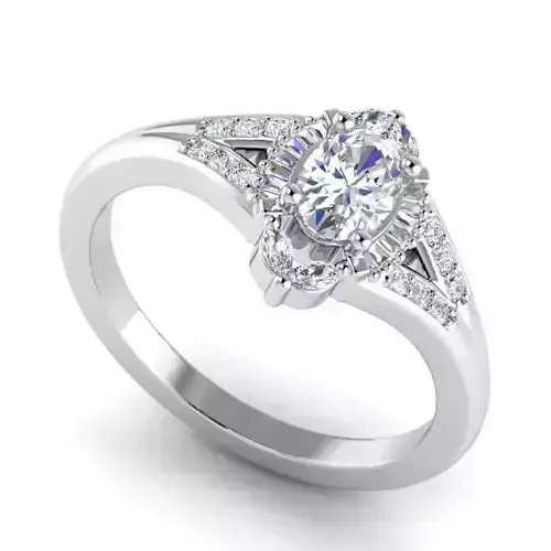Wedding ring with diamond RG 089 b