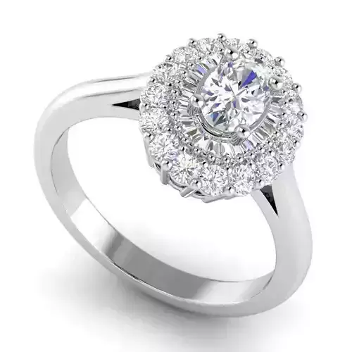 Wedding ring with white diamond RG 089