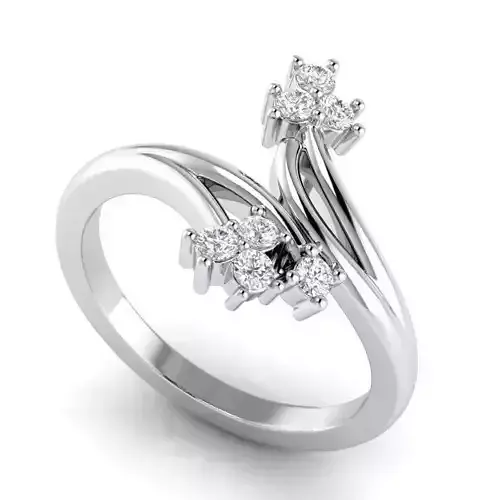 Spiral Shaped Engagement Ring With Diamonds 27