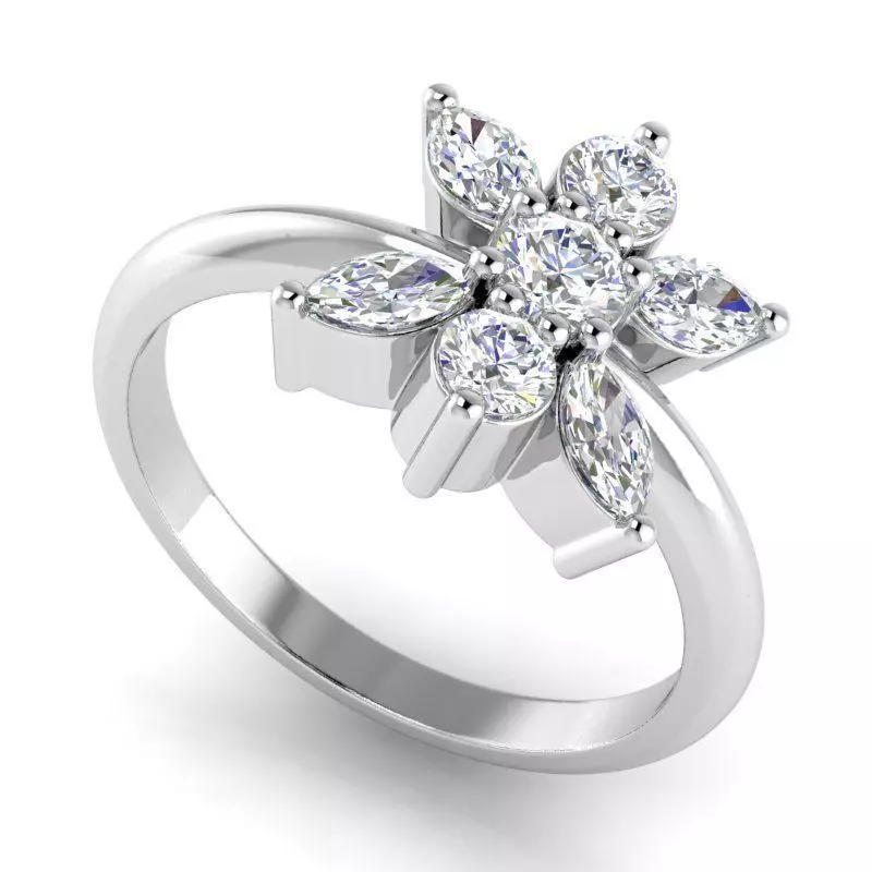 Flower ring RG 055 3D print model