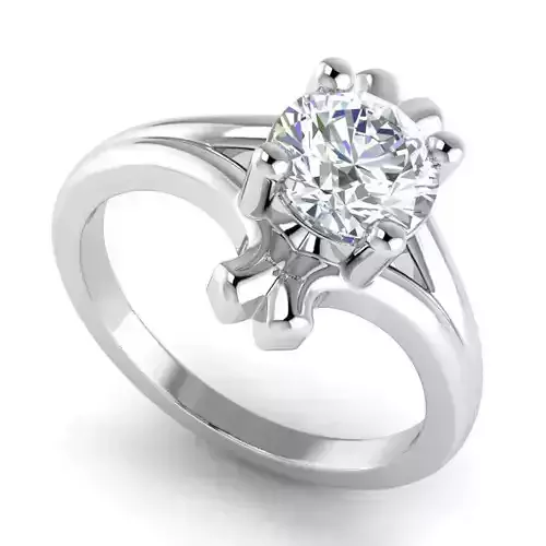 Engagement Ring With White Diamond 1