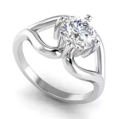 Engagement Ring With White Diamond  2