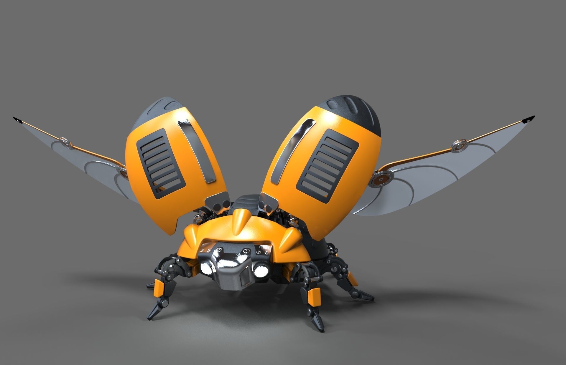 Robot Beetle Ladybug 3D model_1