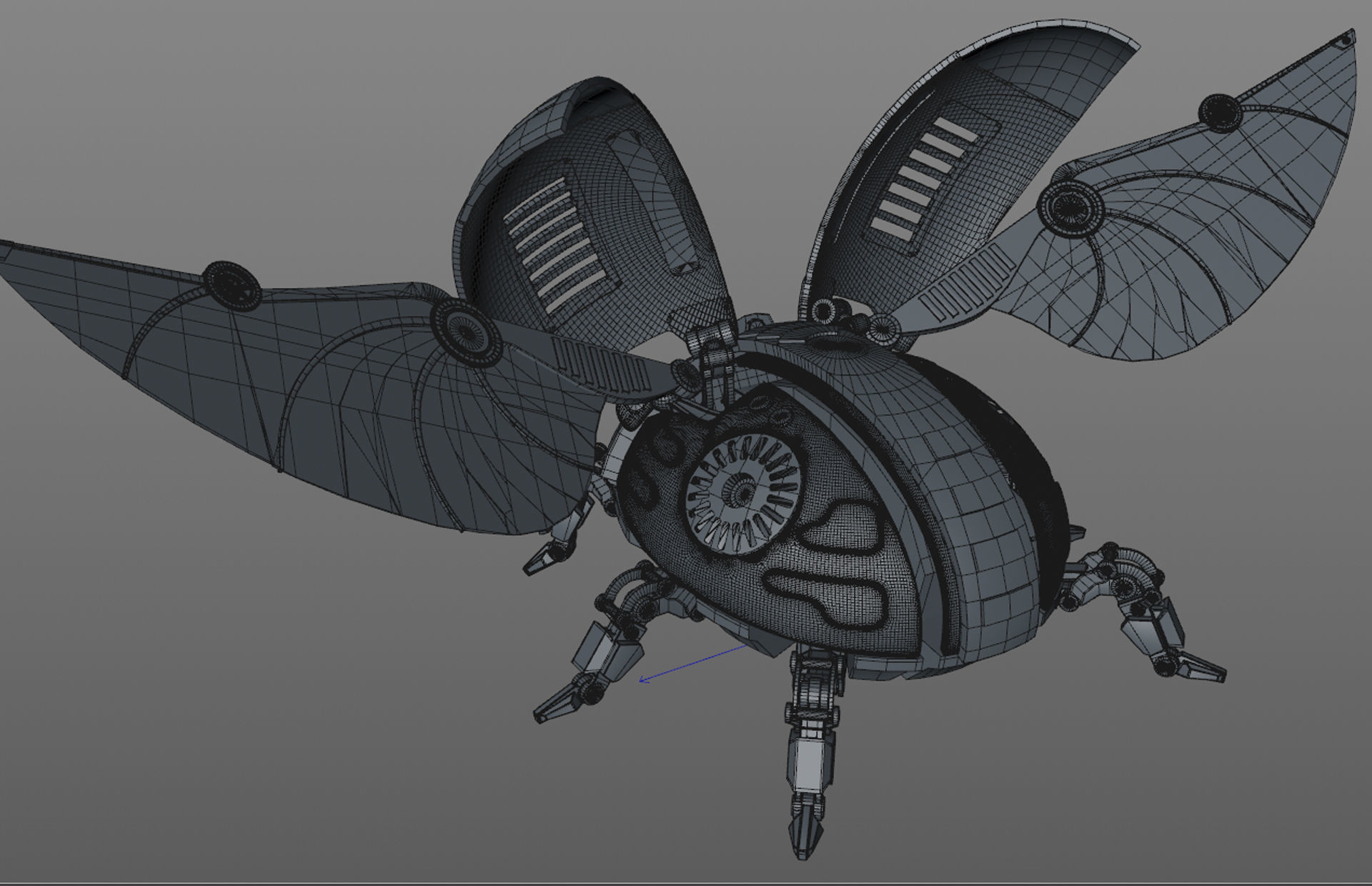 Robot Beetle Ladybug 3D model_9