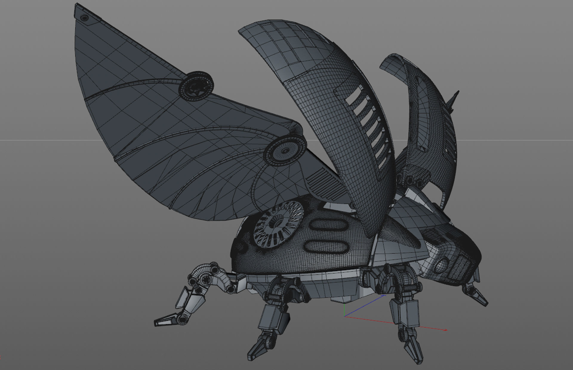 Robot Beetle Ladybug 3D model_7
