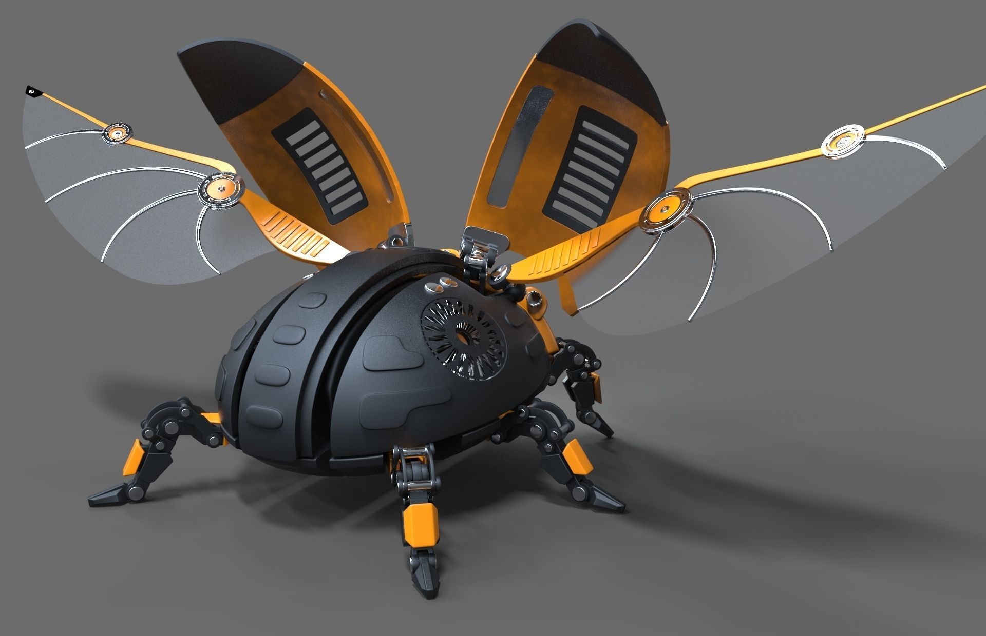 Robot Beetle Ladybug 3D model_3