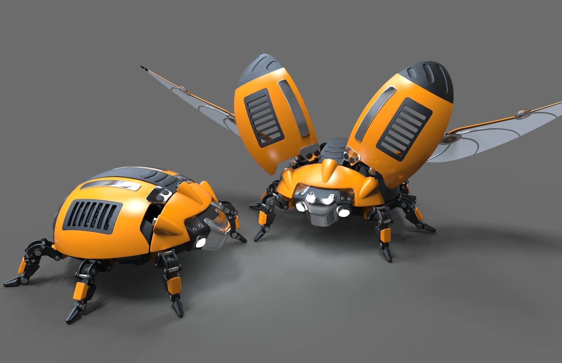 Robot Beetle Ladybug 3D model_6