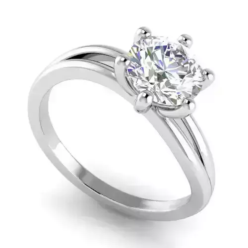 Engagement Ring With White Diamond  3