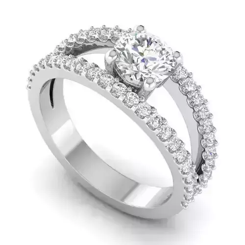 Engagement Ring With White Diamonds 1