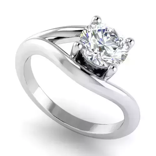 Engagement Ring With White Diamond  4
