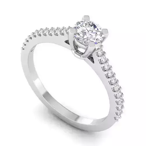 Engagement Ring With White Diamonds 2