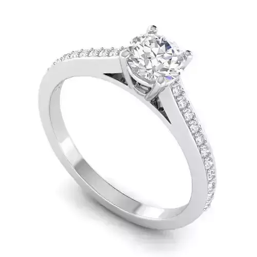 Engagement Ring With White Diamonds 3