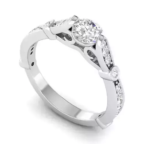 Engagement Ring With White Diamonds 5
