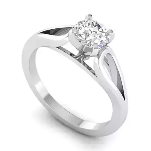 Engagement Ring With White Diamond 2