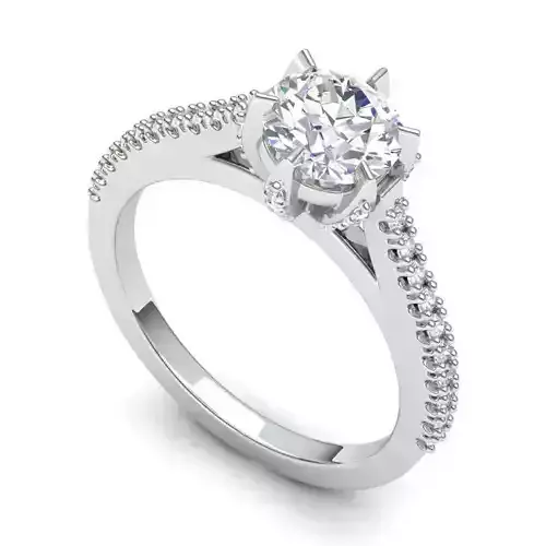 Engagement Ring With White Diamonds 6