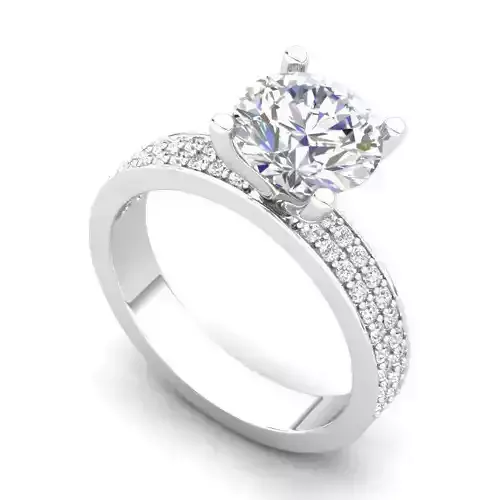 Engagement Ring With White Diamonds 7