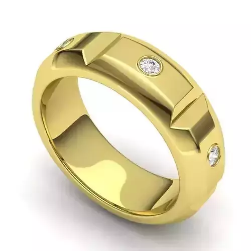 Gold Color Engagement Ring With White Diamonds 1