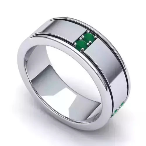 Engagement Ring With Emeralds 1