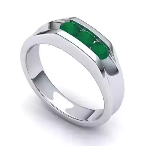 Engagement Ring With Emeralds 2