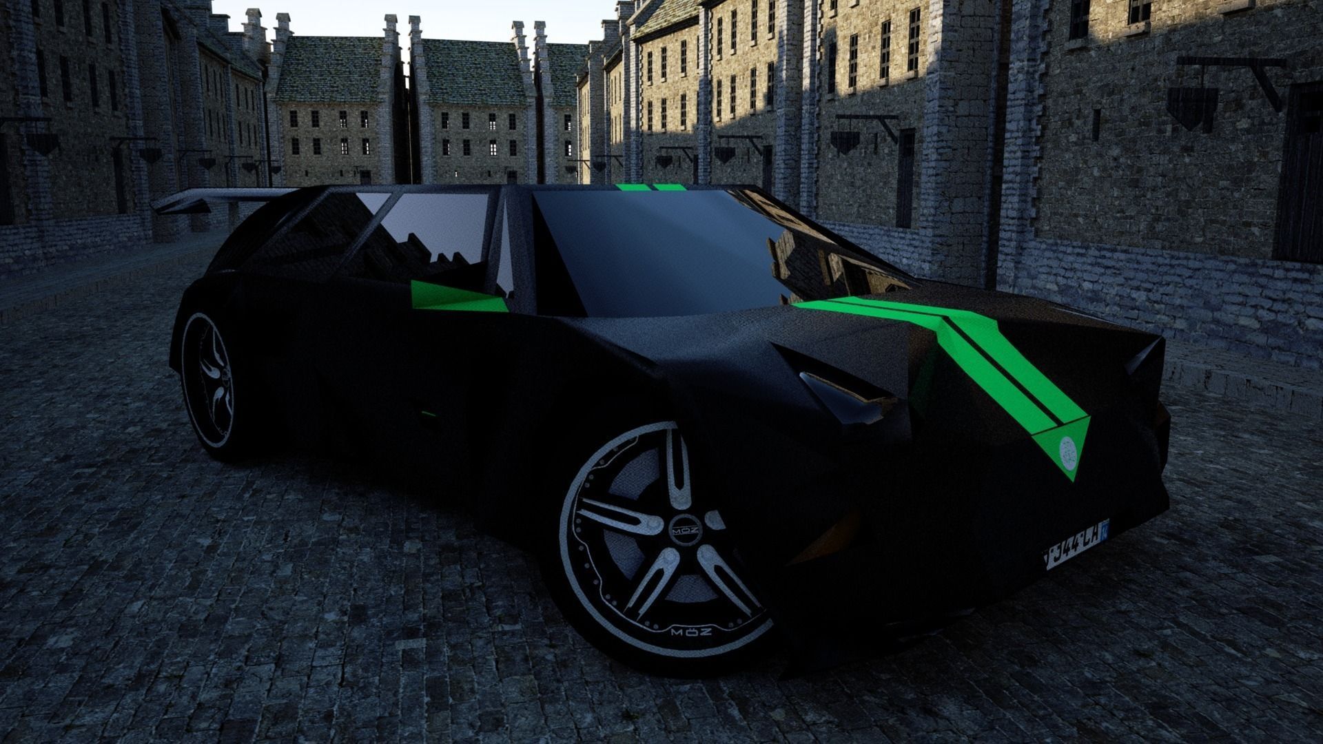 Sport car test Free 3D model