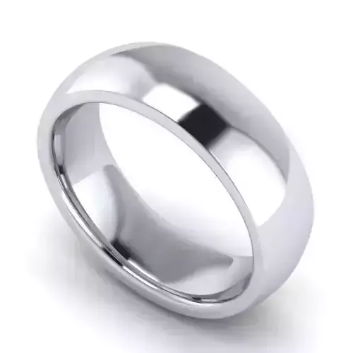 Silver Color Simple Style Wedding Ring