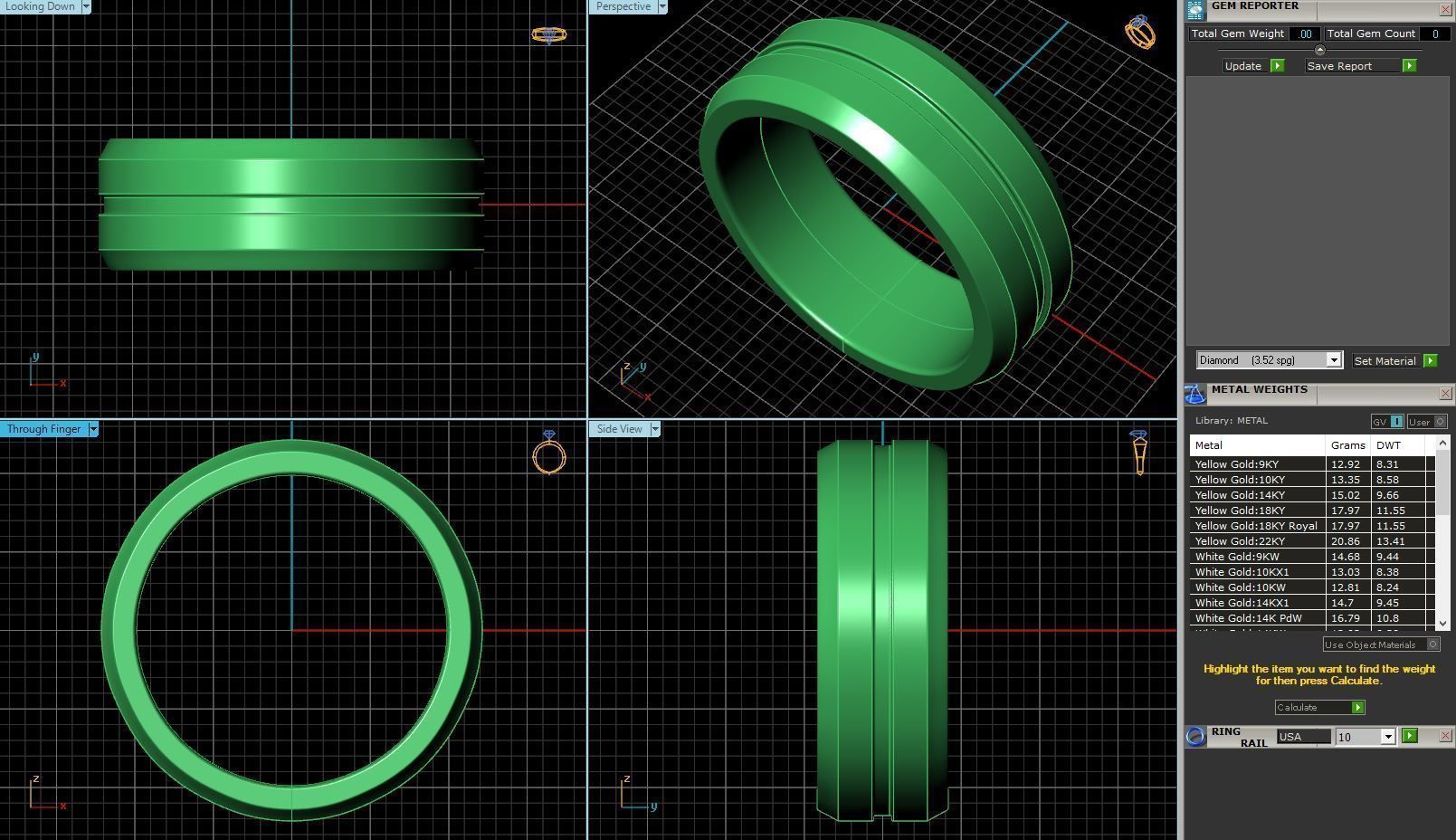 Silver Color Simple Style Wedding Ring 1 3D print model_1