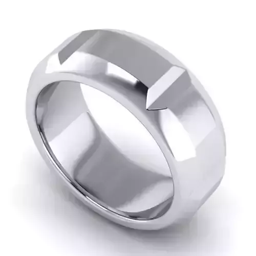 Silver Color Simple Style Wedding Ring 3