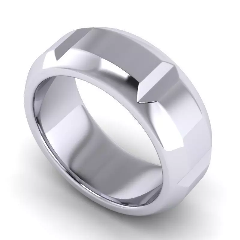 Silver Color Simple Style Wedding Ring 3 3D print model_0